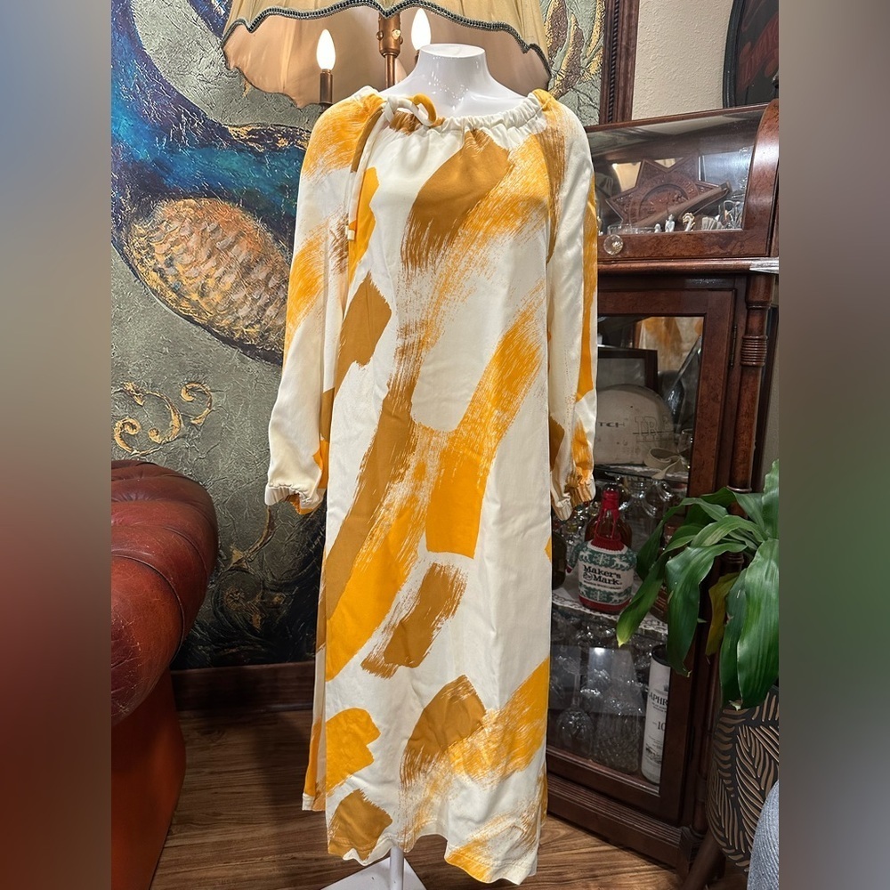 NWOT Carin Wester maxi dress long sleeve luxury material - Picture 2 of 9